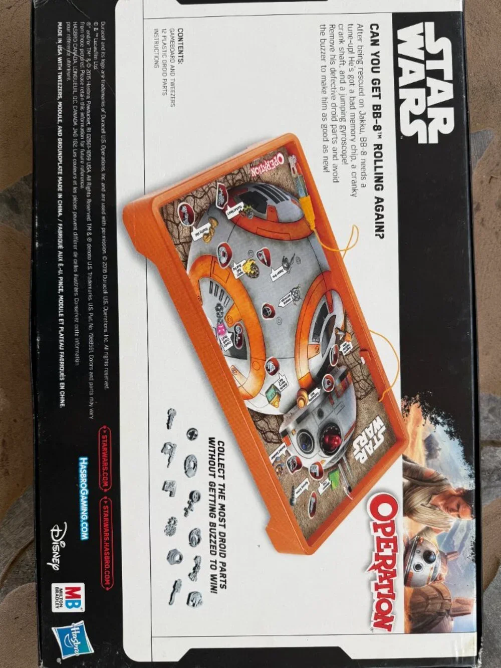 Star Wars BB-8 Operation Board Game Hasbro Complete - pre owned
